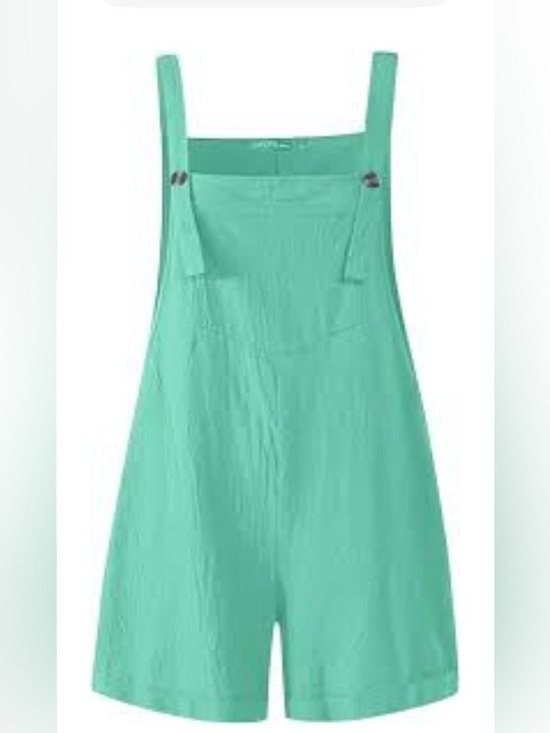 Pants - Green Sleeveless Boxy Romper